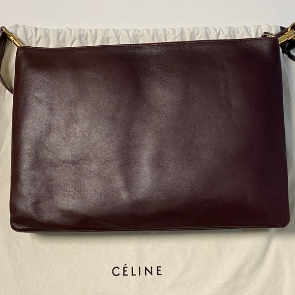 Authentic burgundy oversized trio bag preowned - Picture 2 of 15